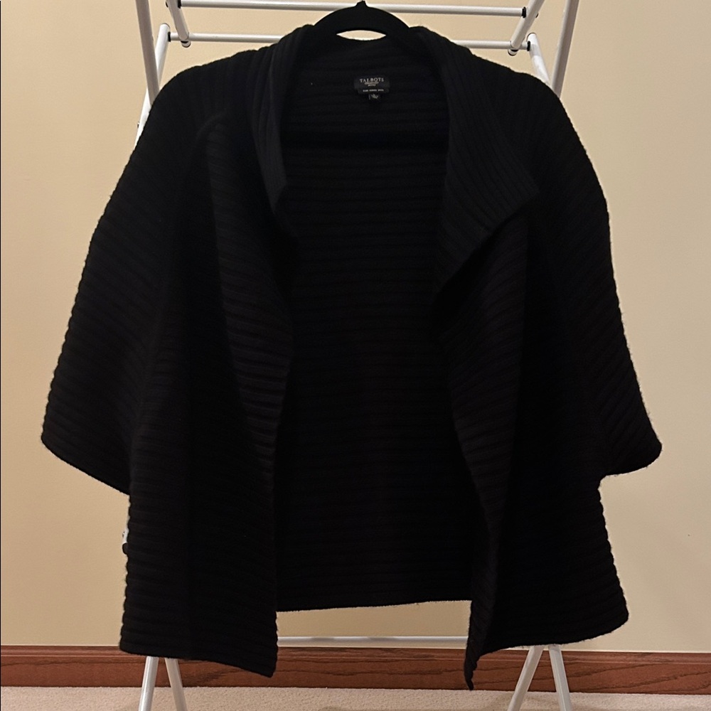 Talbots Black Women's Poncho Sweater